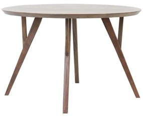 Hnedý okrúhly jedálenský stôl s doskou z akácie ø 140 cm Quenza – Light &amp; Living