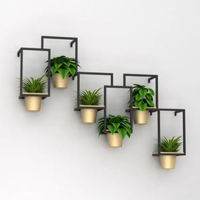 Nástenný kvetináč 46x53 cm zlatá