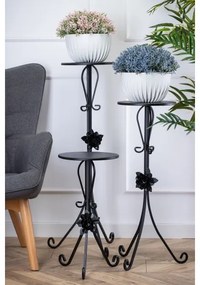 Stojan na kvety 95x39 cm čierna