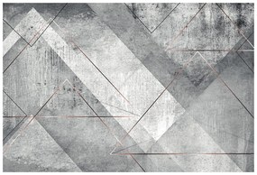 Tapeta šedá trojuholníková perspektíva