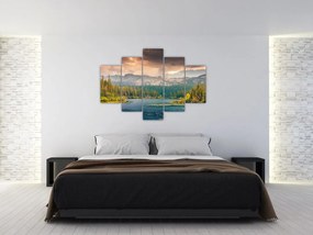 Obraz horskej rieky a hôr (150x105 cm)
