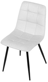 Jedálenský set zo spekanej keramiky a kovu 5 ks, biela