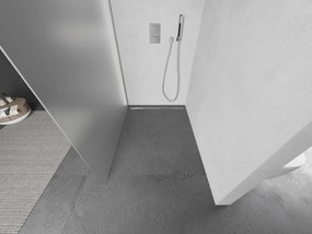 Mexen Kioto, sprchová zástena Walk-In 70 x 200 cm, 8mm sklo námraza, brúsená oceľ profil, 800-070-101-97-30