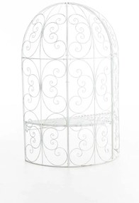 Oblúk na ruže Rosie s lavičkami - Biela antik
