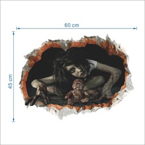 Veselá Stena Samolepka na stenu na stenu Halloween bábika