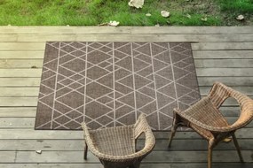 Koberec Šnúrkový SIZAL FLOORLUX 20508 taupe / champagne Trojuholníky