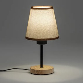 Brilagi - Stolná lampa NUBILA WOOD 1xE27/25W/230V dub/hnedá