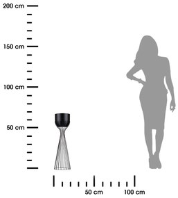 Kvetináč na stojane LOFT V 56 cm čierny