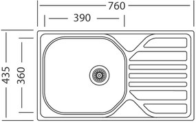 Nerezový drez Sinks COMPACT 760 M matný