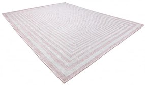 Dywany Łuszczów Kusový koberec Sion Sisal Labirinth 22376 pink/ecru – na von aj na doma - 200x290 cm