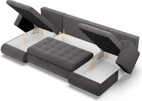 Sedacia súprava FORESTA ULL Poso v tvare U tmavosivá