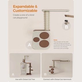 Kolekcia Feandrea Clickat – č. 004 Mačacie schody, rozšíriteľné, hnedá farba
