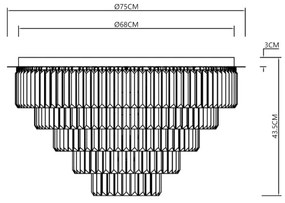Stropné svietidlo MILANO 12xE14/40W/230V zlatá
