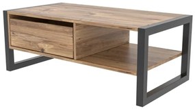 Konferenčný stolík HALDIZEN 55x105 cm čierna/hnedá