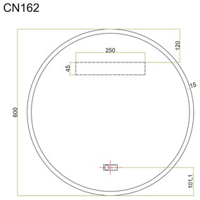 Mereo Mereo, Zrkadlo okrúhle, LED osvetlenie, MER-CN162