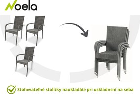 Noela Záhradná ratanová stolička Paris PREMIUM