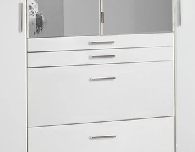 Šatníková skriňa Aachen, 180 cm, biela