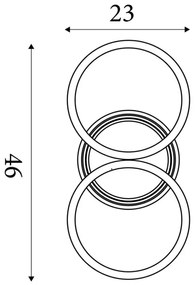 Searchlight 13651BK - LED stmievateľné stropné svietidlo CONTOUR LED/24W/230V 3000K