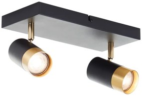 Brilliant - LED bodové svietidlo VIGOLO 2xGU10/5W/230V čierna/zlatá