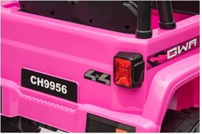 LEAN CARS Elektrické autíčko CH9956 ružové, LED svetlá, ovládač