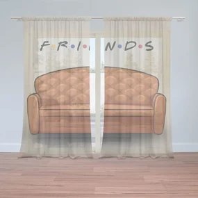 Sablio Záclony Seriál Priatelia FRIENDS Gauč: 2ks 150x250cm