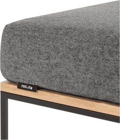 Sivá čalúnená stolička Feo – noo.ma