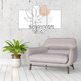 Obraz - Line art kvety N⁰3 (90x60 cm)