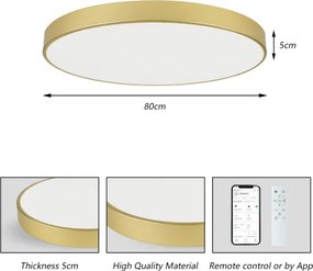 Brilagi - LED stmievateľné svietidlo POOL SMART LED/100W/230V 80 cm zlaté Wi-Fi Tuya+DO