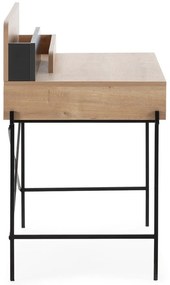 Pracovný stôl z dubového dreva so sekretárom 60x113 cm Lila – Marckeric