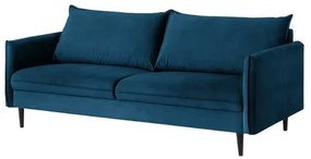 Tmavomodrá zamatová pohovka 203 cm Juli – Ropez