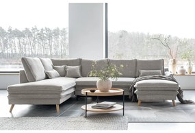 Béžová rozkladacia rohová pohovka (ľavý roh/do tvaru "U") Charming Charlie – Miuform