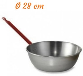 13424 Oceľová hlboká paella panvica s rukoväťou 28 cm GARCIMA