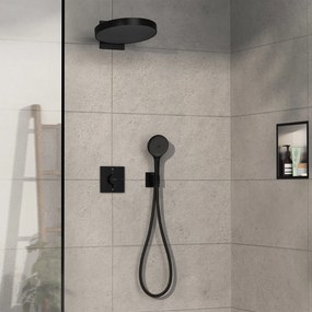 Hansgrohe ShowerSelect Comfort E, termostat pod omietku pre 2 spotrebiče, čierna matná, HAN-15572670