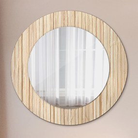 Bambusová slama Okrúhle zrkadlo s motívom