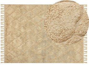 Bavlnený koberec 140 x 200 cm béžový SANLIURFA Beliani
