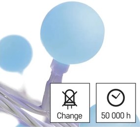 LED Vianočná vonkajšia reťaz 40xLED/9m IP44 modrá