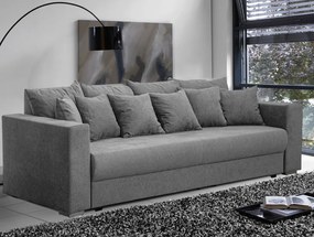 Pohovka rozkladacia na lôžko Genf, stredne šedá látka