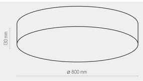Stropné svietidlo RONDO 6xE27/15W/230V pr. 80 cm šedá