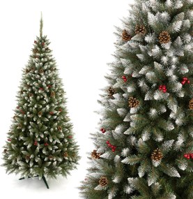 Vianočný stromček Smrek so šiškou a jarabinou 220 cm