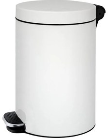 Nášľapný kôš 20 L, plynulé zatváranie, lakovaný biely
