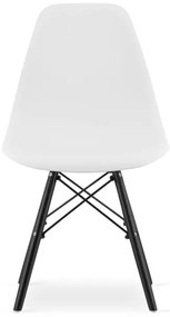 Set jedálenských stoličiek OSAKA biele (čierne nohy) 4ks