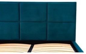 Čalúnená velúrová posteľ FABRIZZIO MAXI P 160 x 200 s roštom a úložným priestorom