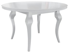 Rozkladací okrúhly stôl Julia FI 120, Farby:: biely lesk