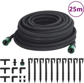 Záhradná priesaková hadica, čierna 0,6" 25 m, guma