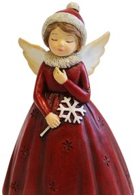 Červený vianočný anjelik 11cm