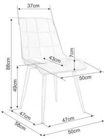 SIGNAL MEBLE Jedálenská stolička CHIC BREGO, kašmír/brego béžová 34