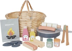 Drevený grilovací kôš pre deti JaBaDaBaDo – grilovací set 3+