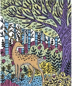 Detský ateliér maxi - magické maľovanie vodou - lesné zvieratá