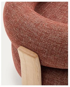 Ženilkové kreslo v terakotovej farbe Granite – Kave Home