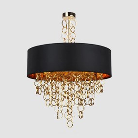 Toolight - Závesná lampa 45cm 3xE27 APP683-3CP, čierna-zlatá, OSW-05340